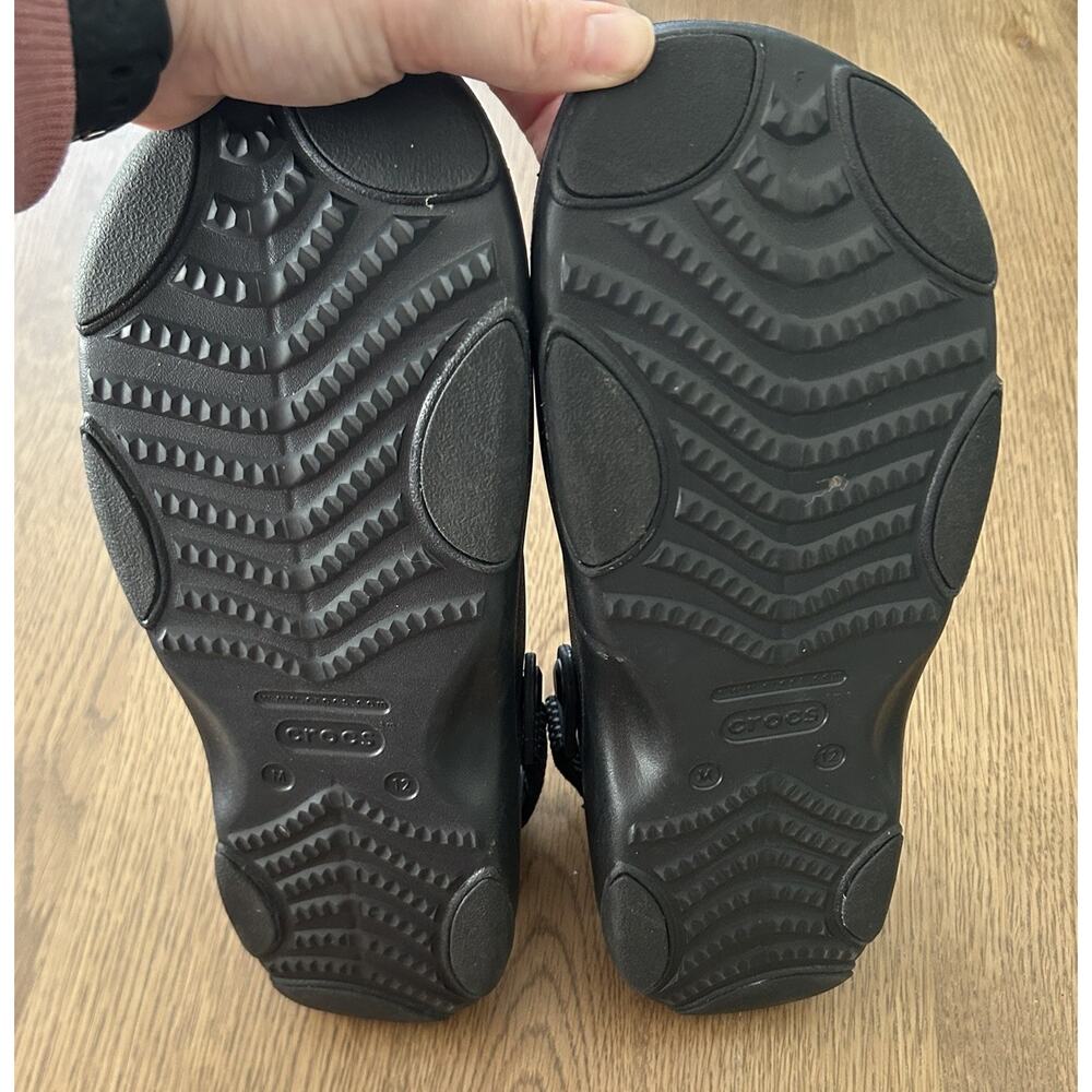 Crocs Men’s Classic All-Terrain Clogs Sandals Black Size 12 Adjustable Strap - Picture 12 of 15